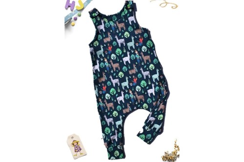 Buy 12-18m Harem Romper Llama Trek now using this page